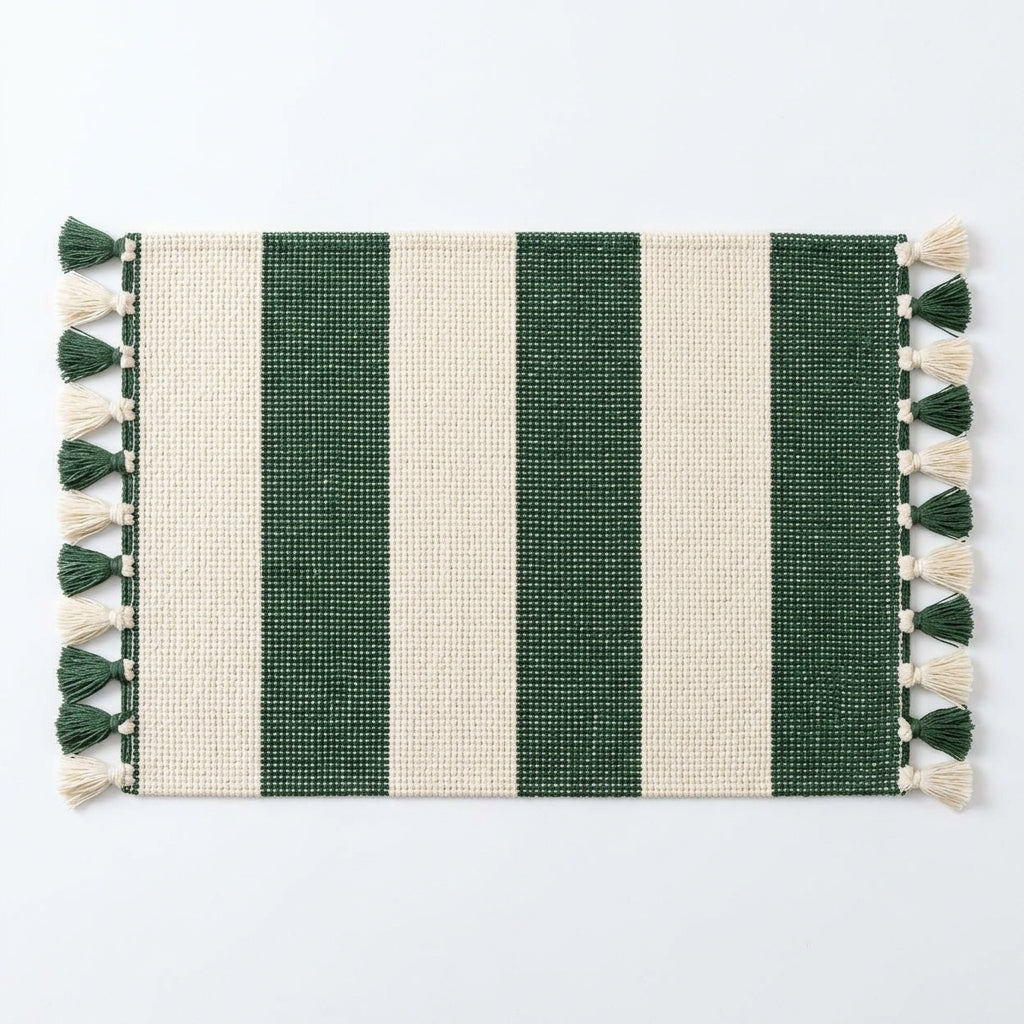 zqvpxk Striped Tassel Placemat