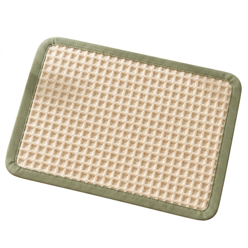 zqvpxk Waffle-Weave Trimmed Placemat