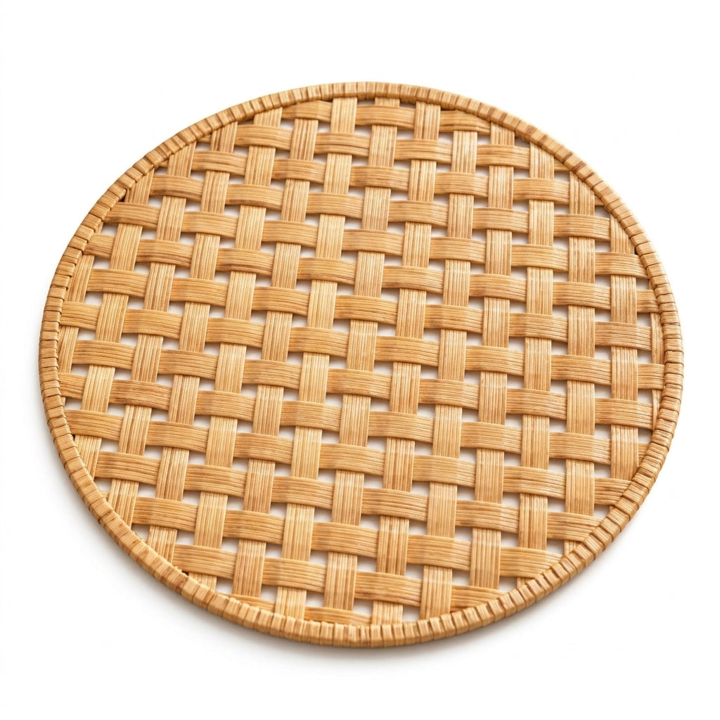 zqvpxk Round Basketweave Placemat