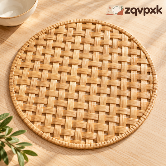 zqvpxk Round Basketweave Placemat