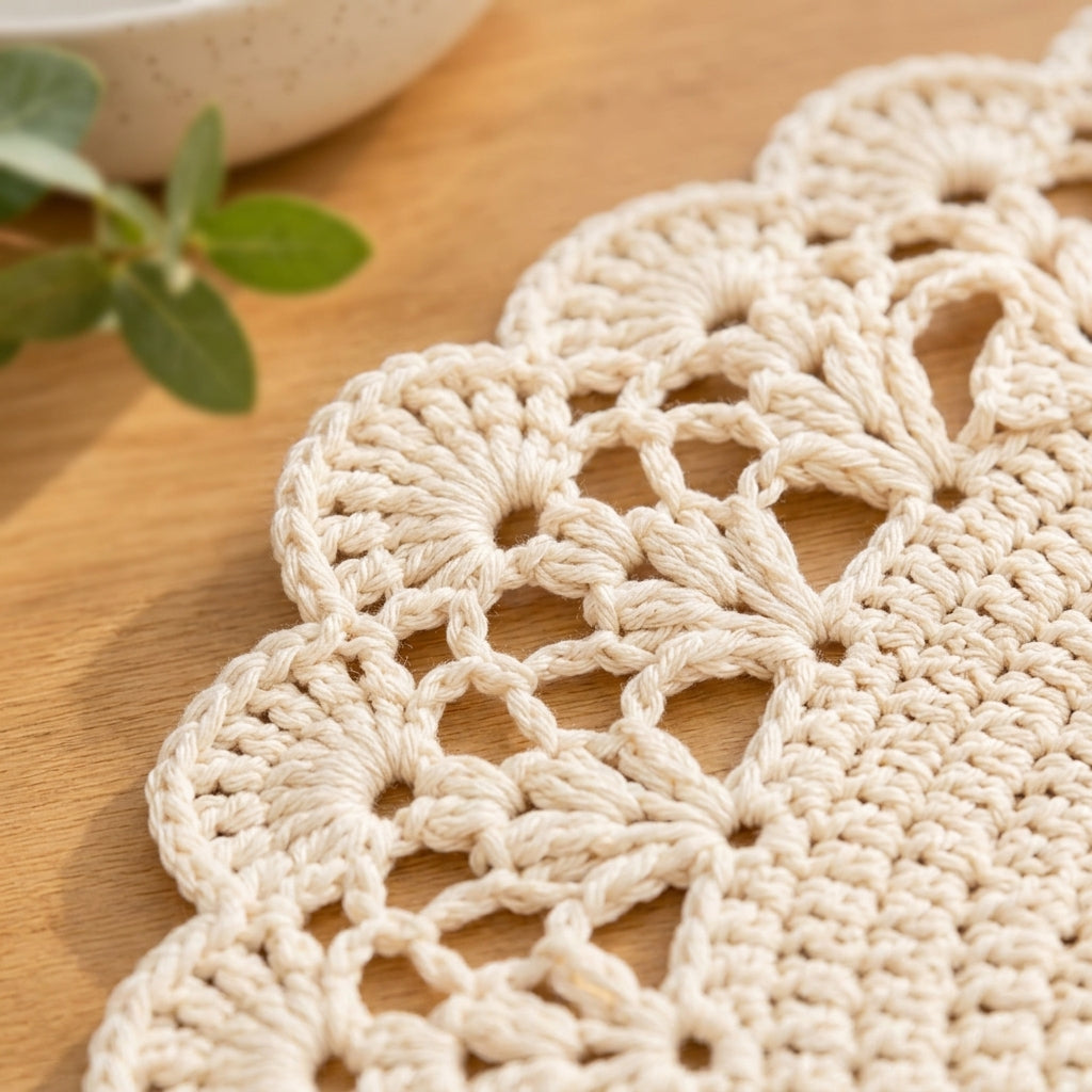 zqvpxk Scalloped Crochet Placemat
