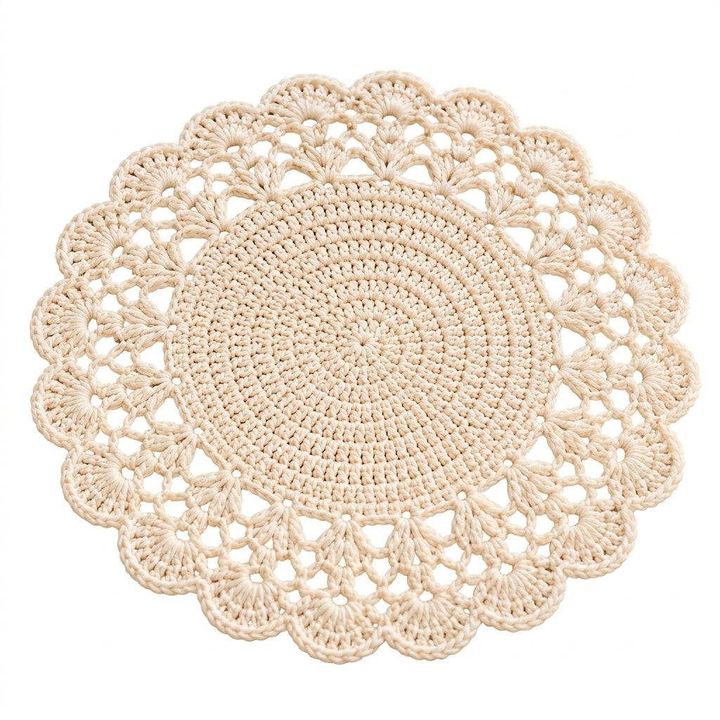 zqvpxk Scalloped Crochet Placemat