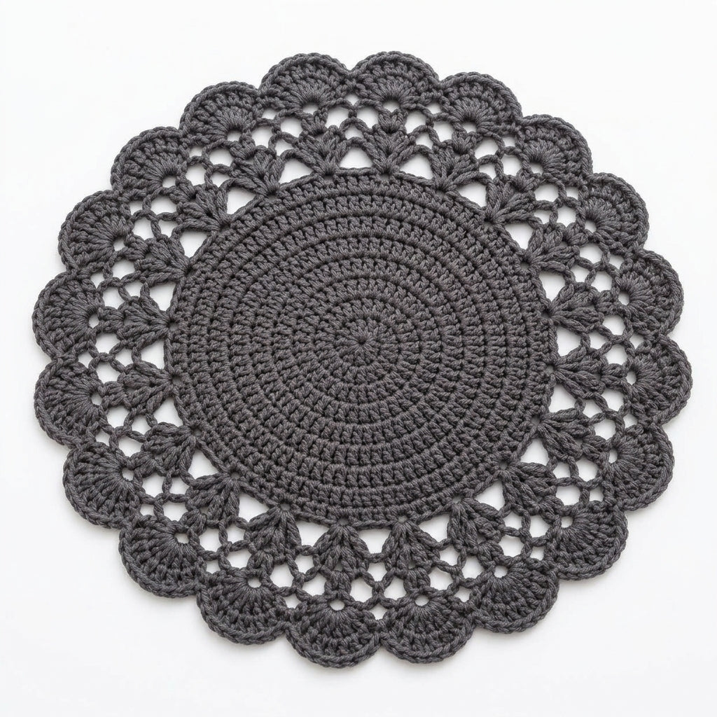 zqvpxk Scalloped Crochet Placemat