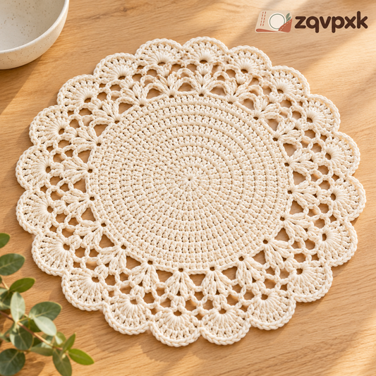 zqvpxk Scalloped Crochet Placemat