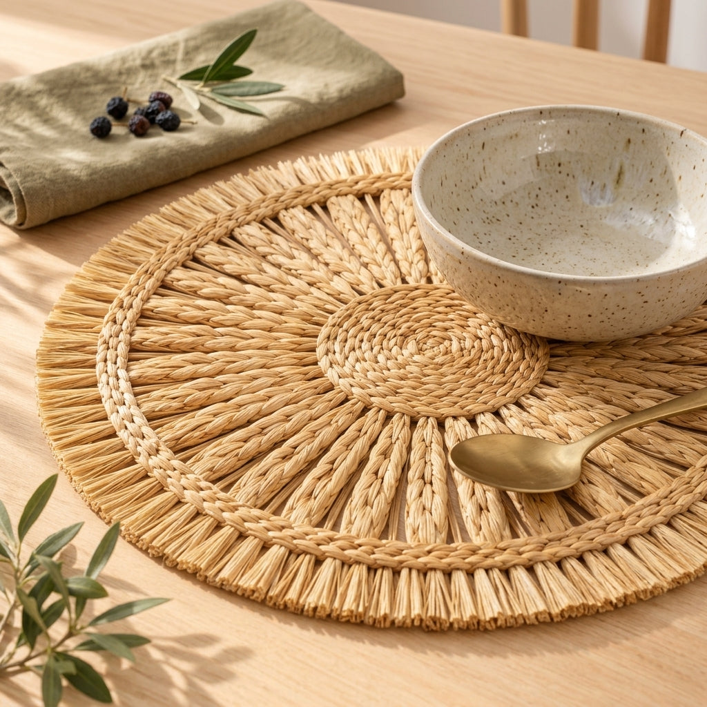 zqvpxk Sunburst Fringe Placemat