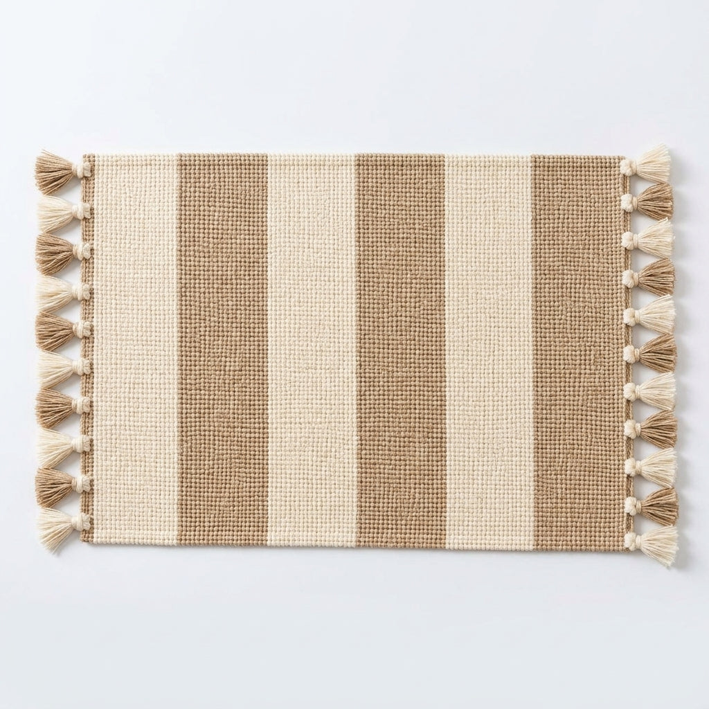 zqvpxk Striped Tassel Placemat